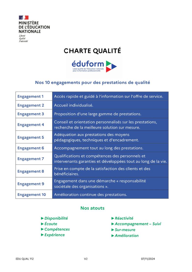 Charte EDUFORM